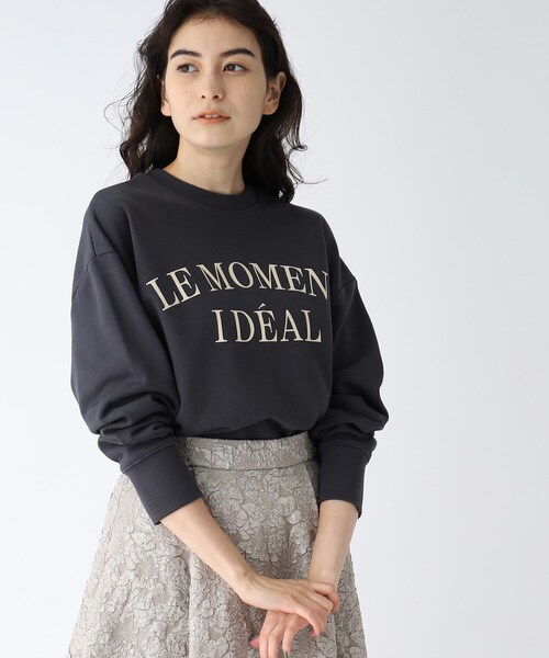 OPAQUE.CLIP（オペークドットクリップ）の「◆【C】LE MOMENT IDEAL ロゴスウェット（スウェット・レディース・ライトグレー/グレー系その他・40/38/36）」の16枚目の写真