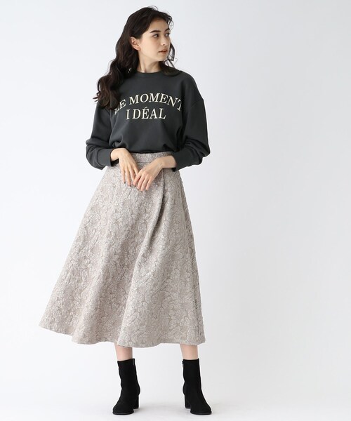 OPAQUE.CLIP（オペークドットクリップ）の「◆【C】LE MOMENT IDEAL ロゴスウェット（スウェット・レディース・ライトグレー/グレー系その他・40/38/36）」の12枚目の写真