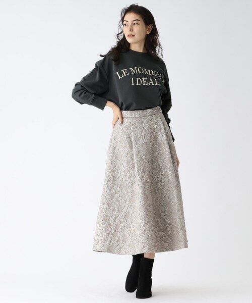 OPAQUE.CLIP（オペークドットクリップ）の「◆【C】LE MOMENT IDEAL ロゴスウェット（スウェット・レディース・ライトグレー/グレー系その他・40/38/36）」の10枚目の写真