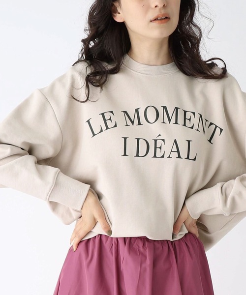 OPAQUE.CLIP（オペークドットクリップ）の「◆【C】LE MOMENT IDEAL ロゴスウェット（スウェット・レディース・ライトグレー/グレー系その他・40/38/36）」の2枚目の写真