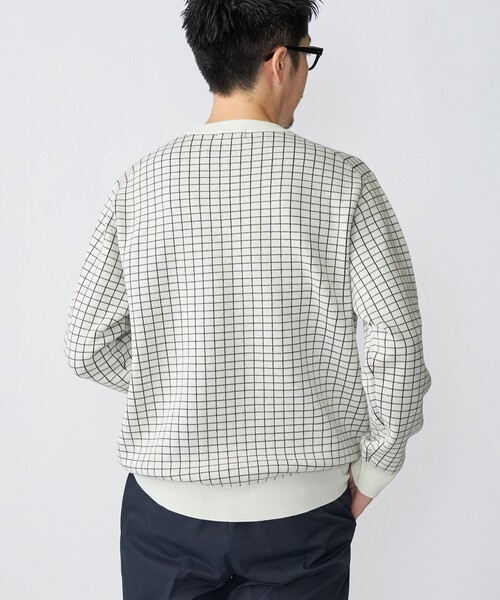 SHIPS（シップス）の「SHIPS: 〈ウォッシャブル〉12GG テックウール ジャカード クルーネック プルオーバー ニット（ニット/セーター・メンズ・ホワイト/チャコールグレー/ネイビー・LARGE/SMALL/MEDIUM/X-LARGE）」の6枚目の写真