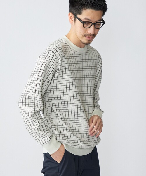 SHIPS（シップス）の「SHIPS: 〈ウォッシャブル〉12GG テックウール ジャカード クルーネック プルオーバー ニット（ニット/セーター・メンズ・ホワイト/チャコールグレー/ネイビー・LARGE/SMALL/MEDIUM/X-LARGE）」の7枚目の写真