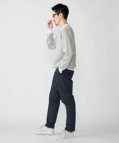 SHIPS（シップス）の「SHIPS: 〈ウォッシャブル〉12GG テックウール ジャカード クルーネック プルオーバー ニット（ニット/セーター・メンズ・ホワイト/チャコールグレー/ネイビー・LARGE/SMALL/MEDIUM/X-LARGE）」の9枚目の写真