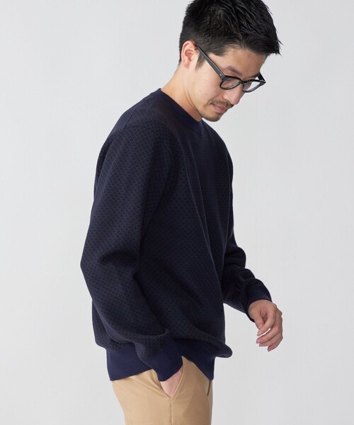 SHIPS（シップス）の「SHIPS: 〈ウォッシャブル〉12GG テックウール ジャカード クルーネック プルオーバー ニット（ニット/セーター・メンズ・ホワイト/チャコールグレー/ネイビー・LARGE/SMALL/MEDIUM/X-LARGE）」の22枚目の写真