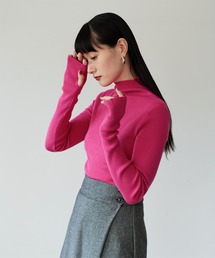 miette | ﾌﾟﾁﾊｲﾈｯｸﾌｨﾝｶﾞｰﾎｰﾙﾘﾌﾞﾆｯﾄ(ニット/セーター)