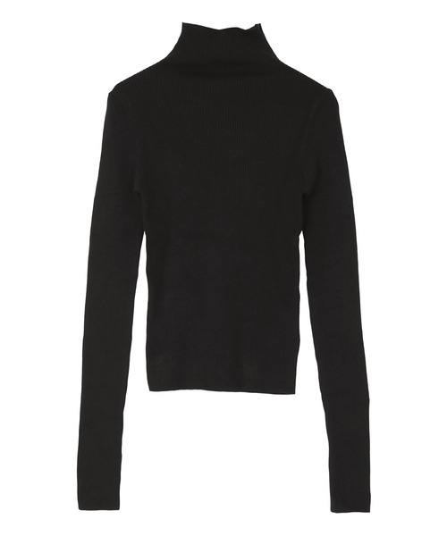 miette（ミエット）の「ﾌﾟﾁﾊｲﾈｯｸﾌｨﾝｶﾞｰﾎｰﾙﾘﾌﾞﾆｯﾄ（ニット/セーター・レディース・ブラック/ピンク/オレンジ/ブルー/グリーン・FREE）」の9枚目の写真