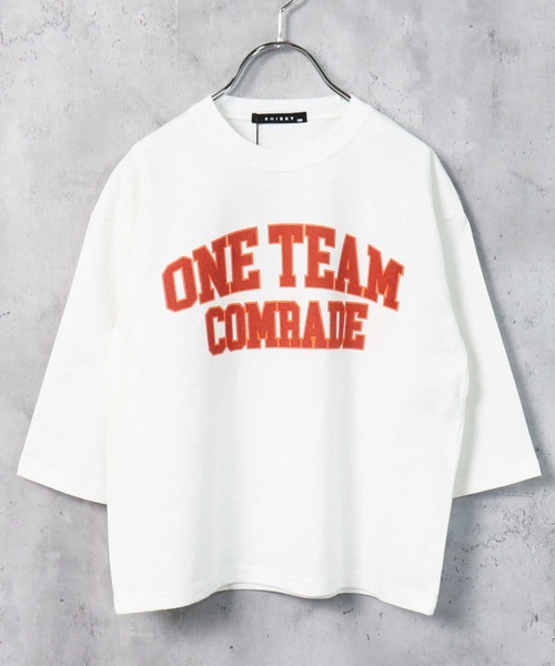 THE CASUAL(カジュアル)の「【USコットン100%】プリント長袖Tシャツ(Tシャツ/カットソー・キッズ・ブラック/ブラウン/チャコール/グレー系/オフホワイト/ダークグリーン/ベージュ系/ベージュ/ブルー/ネイビー/杢グレー/ダークグリーン系・120cm/140cm/160cm/110cm/130cm/150cm)」の2枚目の写真