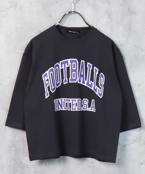 THE CASUAL(カジュアル)の「【USコットン100%】プリント長袖Tシャツ(Tシャツ/カットソー・キッズ・ブラック/ブラウン/チャコール/グレー系/オフホワイト/ダークグリーン/ベージュ系/ベージュ/ブルー/ネイビー/杢グレー/ダークグリーン系・120cm/140cm/160cm/110cm/130cm/150cm)」の5枚目の写真