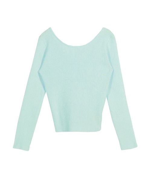 Julia Boutique(ジュリアブティック)の「前後2WAYネックパーソナルカラーリブニットトップス/22613(ニット/セーター・レディース・ブラック/ブルー/ピンク/チャコール/パープル/アイボリー/ブラウン/ライトピンク/ライトブルー/オレンジ/ネイビー/ボルドー/イエロー/パープル系/ベージュ/グリーン・ONE)」の17枚目の写真