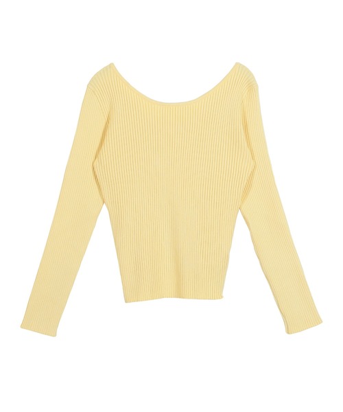 Julia Boutique(ジュリアブティック)の「前後2WAYネックパーソナルカラーリブニットトップス/22613(ニット/セーター・レディース・ブラック/ブルー/ピンク/チャコール/パープル/アイボリー/ブラウン/ライトピンク/ライトブルー/オレンジ/ネイビー/ボルドー/イエロー/パープル系/ベージュ/グリーン・ONE)」の22枚目の写真