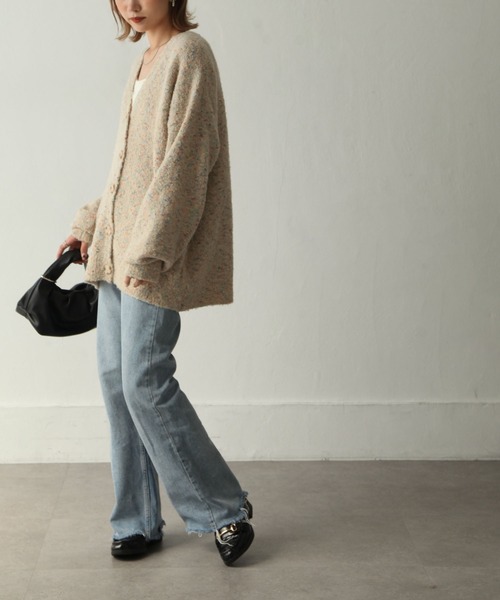 Chillfar(チルファー)の「カラーネップカーディガン(カーディガン/ボレロ・レディース・ブラック/ピンク/オレンジ/ブルー/アイボリー・FREE)」の11枚目の写真