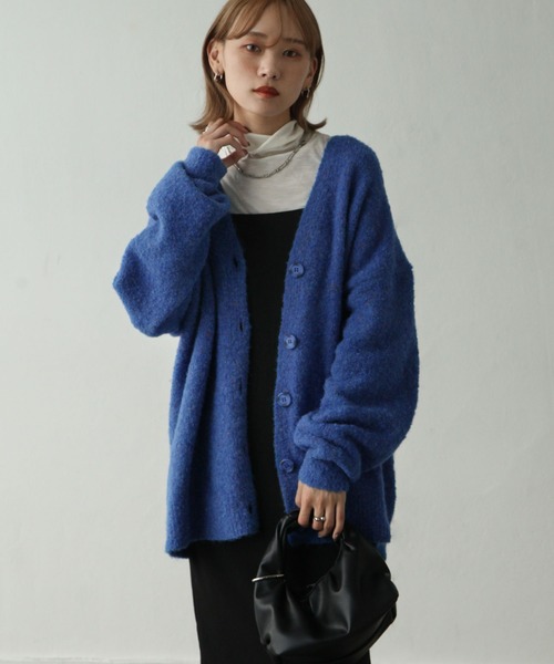 Chillfar(チルファー)の「カラーネップカーディガン(カーディガン/ボレロ・レディース・ブラック/ピンク/オレンジ/ブルー/アイボリー・FREE)」の8枚目の写真