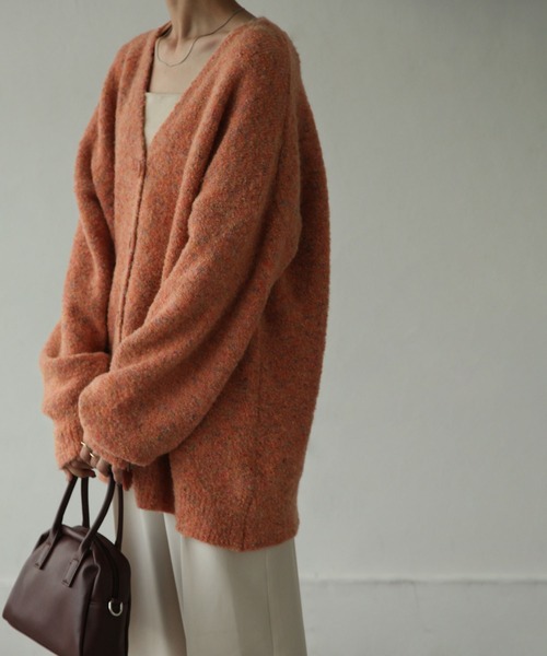 Chillfar(チルファー)の「カラーネップカーディガン(カーディガン/ボレロ・レディース・ブラック/ピンク/オレンジ/ブルー/アイボリー・FREE)」の9枚目の写真