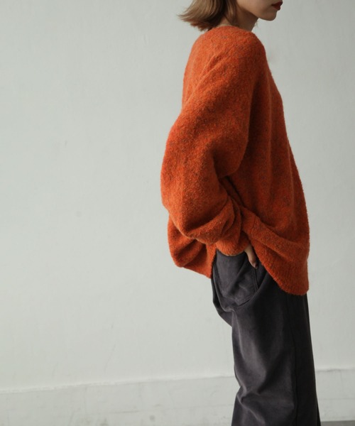 Chillfar(チルファー)の「カラーネップカーディガン(カーディガン/ボレロ・レディース・ブラック/ピンク/オレンジ/ブルー/アイボリー・FREE)」の10枚目の写真