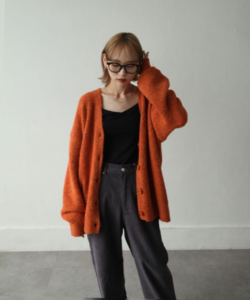 Chillfar(チルファー)の「カラーネップカーディガン(カーディガン/ボレロ・レディース・ブラック/ピンク/オレンジ/ブルー/アイボリー・FREE)」の20枚目の写真