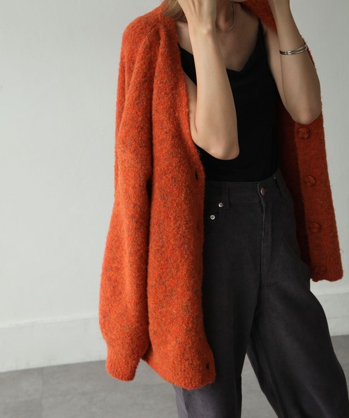 Chillfar(チルファー)の「カラーネップカーディガン(カーディガン/ボレロ・レディース・ブラック/ピンク/オレンジ/ブルー/アイボリー・FREE)」の15枚目の写真