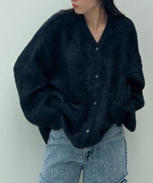 y/m by れぽすけ | モヘヤタッチルーズカーディガン(カーディガン/ボレロ)