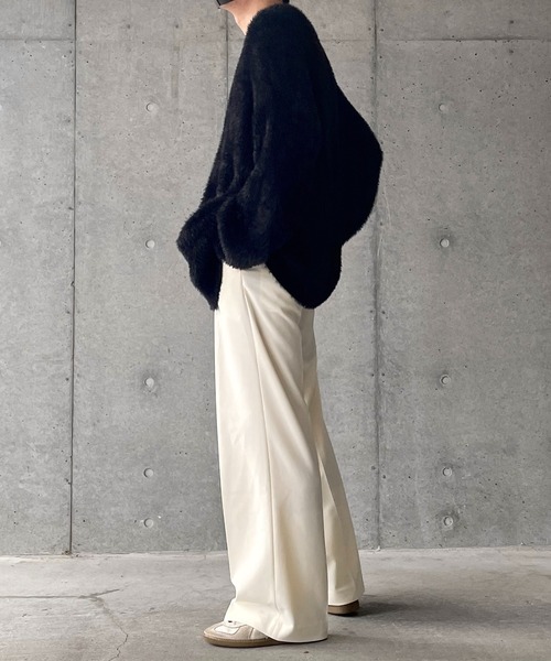 y/m by れぽすけ（イムバイレポスケ）の「モヘヤタッチルーズカーディガン（カーディガン/ボレロ・メンズ・ブラック/ダークブルー・MEDIUM/LARGE）」の15枚目の写真