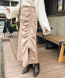 ２WAYシャーリングスリットスカート／【WEB/EC限定商品】