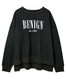 ＜裏起毛＞刺しゅうロゴ使いプルオーバー