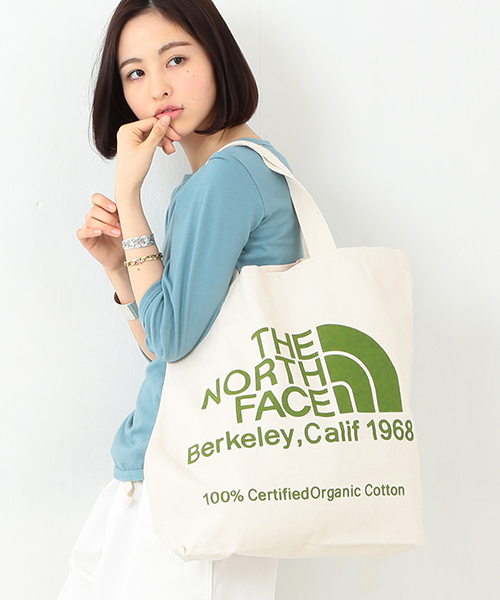 BEAMS BOY（ビームスボーイ）の「THE NORTH FACE / ORGANIC COTTON TOTE（トートバッグ・レディース・グリーン/ブルー・ONE SIZE）」の2枚目の写真