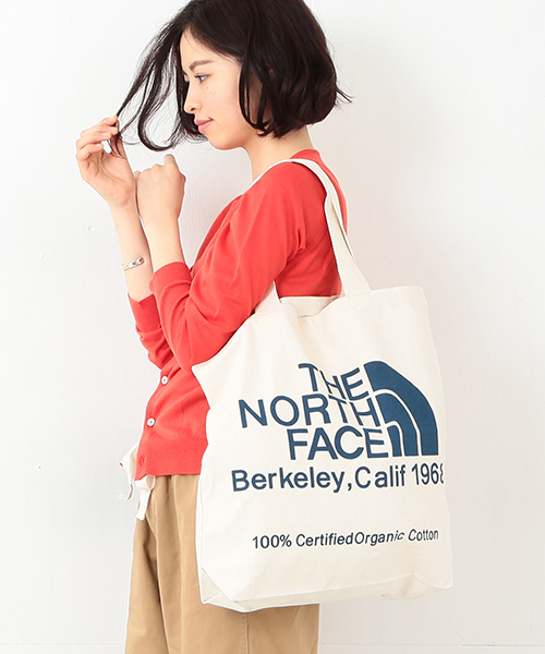 BEAMS BOY（ビームスボーイ）の「THE NORTH FACE / ORGANIC COTTON TOTE（トートバッグ・レディース・グリーン/ブルー・ONE SIZE）」の10枚目の写真