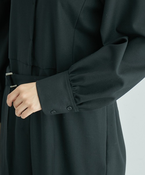 ROPE'(ロペ)の「ウールブレンドVネックコンビネゾン(つなぎ/オールインワン・レディース・ブラック/ベージュ・38)」の14枚目の写真