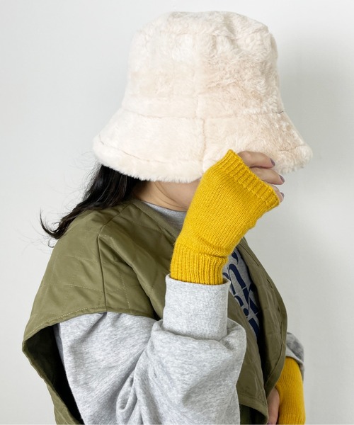 Meli rich（メリーリッチ）の「ファーバケットハット（ハット・レディース・アイボリー/ブラック/ライトブルー/ブルー/ベージュ・FREE）」の11枚目の写真