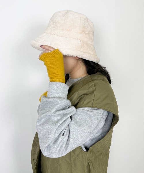 Meli rich（メリーリッチ）の「ファーバケットハット（ハット・レディース・アイボリー/ブラック/ライトブルー/ブルー/ベージュ・FREE）」の12枚目の写真