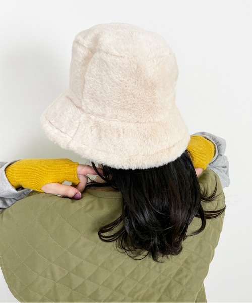 Meli rich（メリーリッチ）の「ファーバケットハット（ハット・レディース・アイボリー/ブラック/ライトブルー/ブルー/ベージュ・FREE）」の13枚目の写真