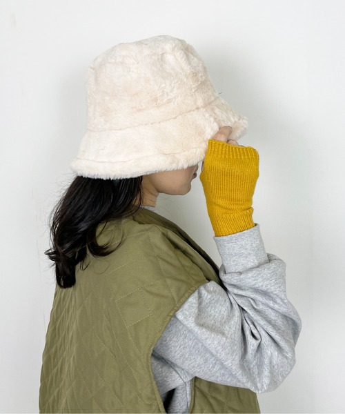 Meli rich（メリーリッチ）の「ファーバケットハット（ハット・レディース・アイボリー/ブラック/ライトブルー/ブルー/ベージュ・FREE）」の15枚目の写真