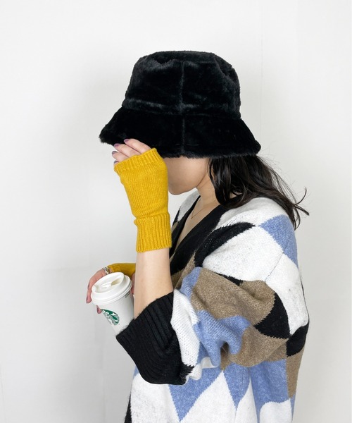 Meli rich（メリーリッチ）の「ファーバケットハット（ハット・レディース・アイボリー/ブラック/ライトブルー/ブルー/ベージュ・FREE）」の21枚目の写真