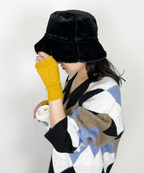 Meli rich（メリーリッチ）の「ファーバケットハット（ハット・レディース・アイボリー/ブラック/ライトブルー/ブルー/ベージュ・FREE）」の22枚目の写真