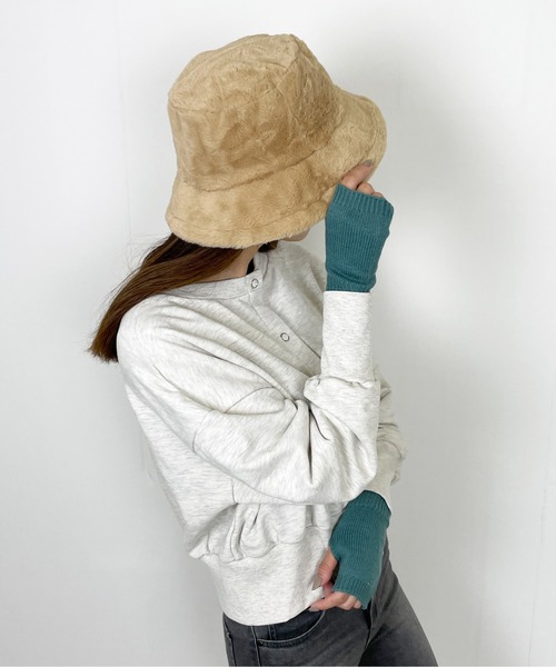 Meli rich（メリーリッチ）の「ファーバケットハット（ハット・レディース・アイボリー/ブラック/ライトブルー/ブルー/ベージュ・FREE）」の6枚目の写真