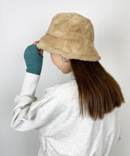 Meli rich（メリーリッチ）の「ファーバケットハット（ハット・レディース・アイボリー/ブラック/ライトブルー/ブルー/ベージュ・FREE）」の7枚目の写真
