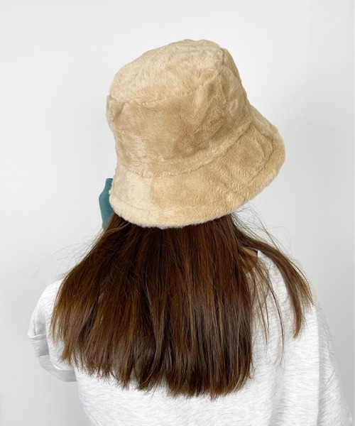 Meli rich（メリーリッチ）の「ファーバケットハット（ハット・レディース・アイボリー/ブラック/ライトブルー/ブルー/ベージュ・FREE）」の8枚目の写真