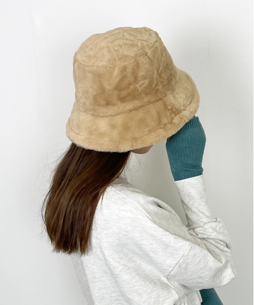 Meli rich（メリーリッチ）の「ファーバケットハット（ハット・レディース・アイボリー/ブラック/ライトブルー/ブルー/ベージュ・FREE）」の10枚目の写真