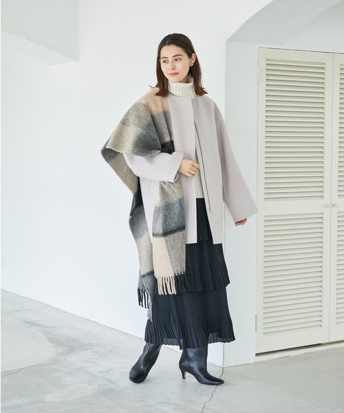 ROPE'（ロペ）の「ティアードプリーツスカート（スカート・レディース・ブラック/ライトグレー・36/38）」の12枚目の写真