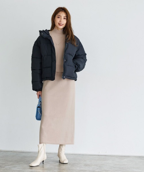 Vネックベスト×ワンピースセットアップ