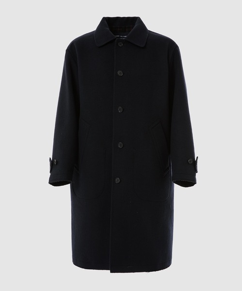 COMME des GARCONS HOMME（コム デ ギャルソン・オム）の「WOOL DOUBLE FACE  COAT（ステンカラーコート・メンズ・ネイビー/ブラウン系・XS/S/M）」の2枚目の写真