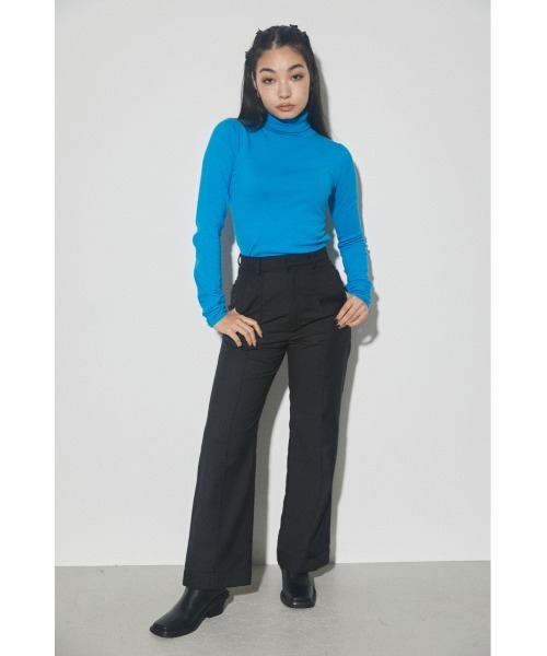 LAGUA GEM（ラグアジェム）の「GATHER TURTLENECK KNIT タートルネックニット（ニット/セーター・レディース・ブルー/ブラック/グレー・FREE）」の9枚目の写真