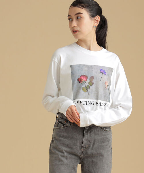 Ray BEAMS（レイビームス）の「Available Today × Ray BEAMS / 別注 Fleeting Beauty ロングスリーブ Tシャツ（Tシャツ/カットソー・レディース・ホワイト・ONE SIZE）」の5枚目の写真