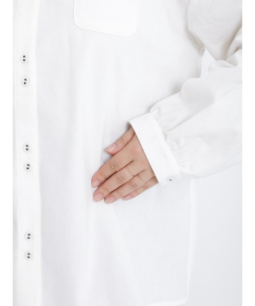 Samansa Mos2（サマンサ モスモス）の「柄アソートバンドカラーシャツ