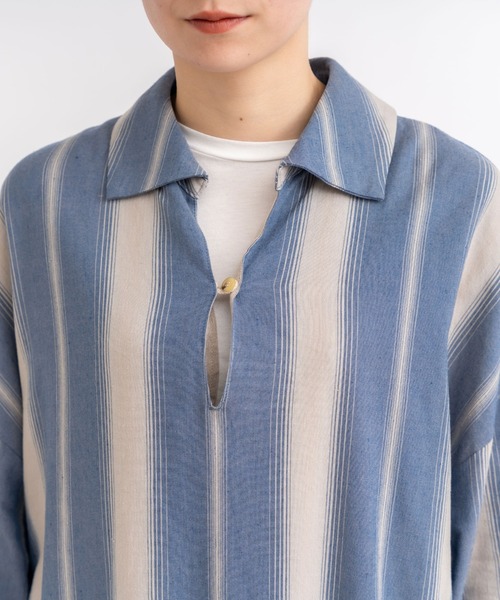 yuni（ユニ ）の「オンブレストライプ ワンピース C/R/L ombre