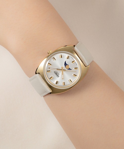 HENRY LONDON（ヘンリーロンドン）の「HENRY LONDON/ヘンリーロンドン APPLE LEATHER 腕時計 HRL-HL33LM0448AL メンズ レディース（アナログ腕時計・レディース・シルバー・FREE）」の4枚目の写真