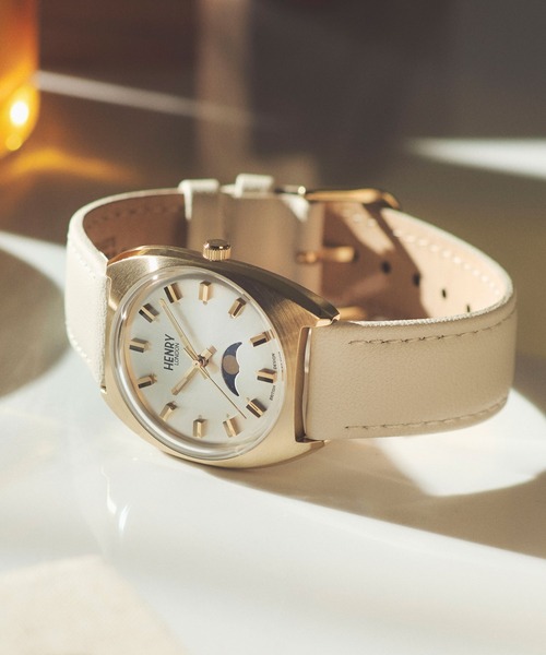 HENRY LONDON（ヘンリーロンドン）の「HENRY LONDON/ヘンリーロンドン APPLE LEATHER 腕時計 HRL-HL33LM0448AL メンズ レディース（アナログ腕時計・レディース・シルバー・FREE）」の2枚目の写真