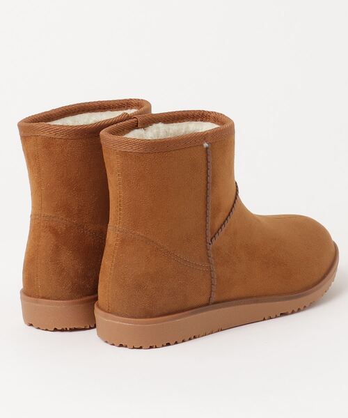 YOSUKE（ヨースケ）の「YOSUKEムートンレインブーツ（レインシューズ・レディース・ブラック/キャメル・M/L/LL/S）」の3枚目の写真