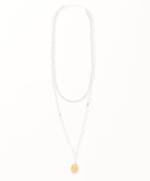 mou（モウ）の「カラープレート２連チェーンネックレス（ネックレス）」