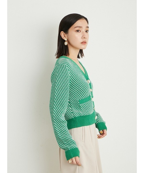 LILY BROWN（リリーブラウン）の「[L.B CANDY STOCK]ビジュー釦ニット