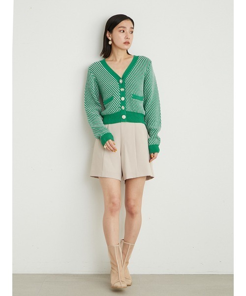 LILY BROWN（リリーブラウン）の「[L.B CANDY STOCK]ビジュー釦ニット